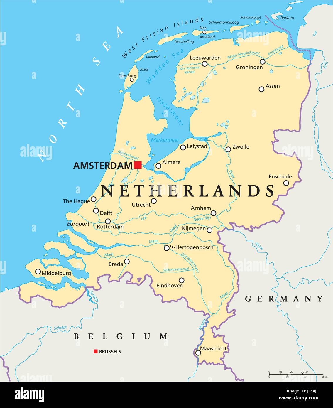 Holland Netherlands Amsterdam Rotterdam Map Atlas Map Of The World Stock Vector Image Art Alamy