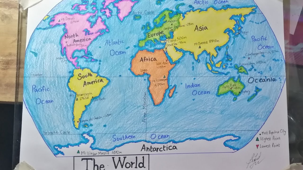 How To Draw World Map Easy SAAD YouTube