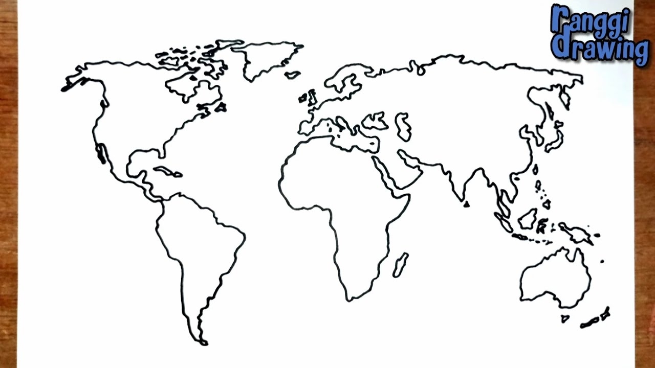 How To Draw World Map YouTube How To Draw World Map YouTube