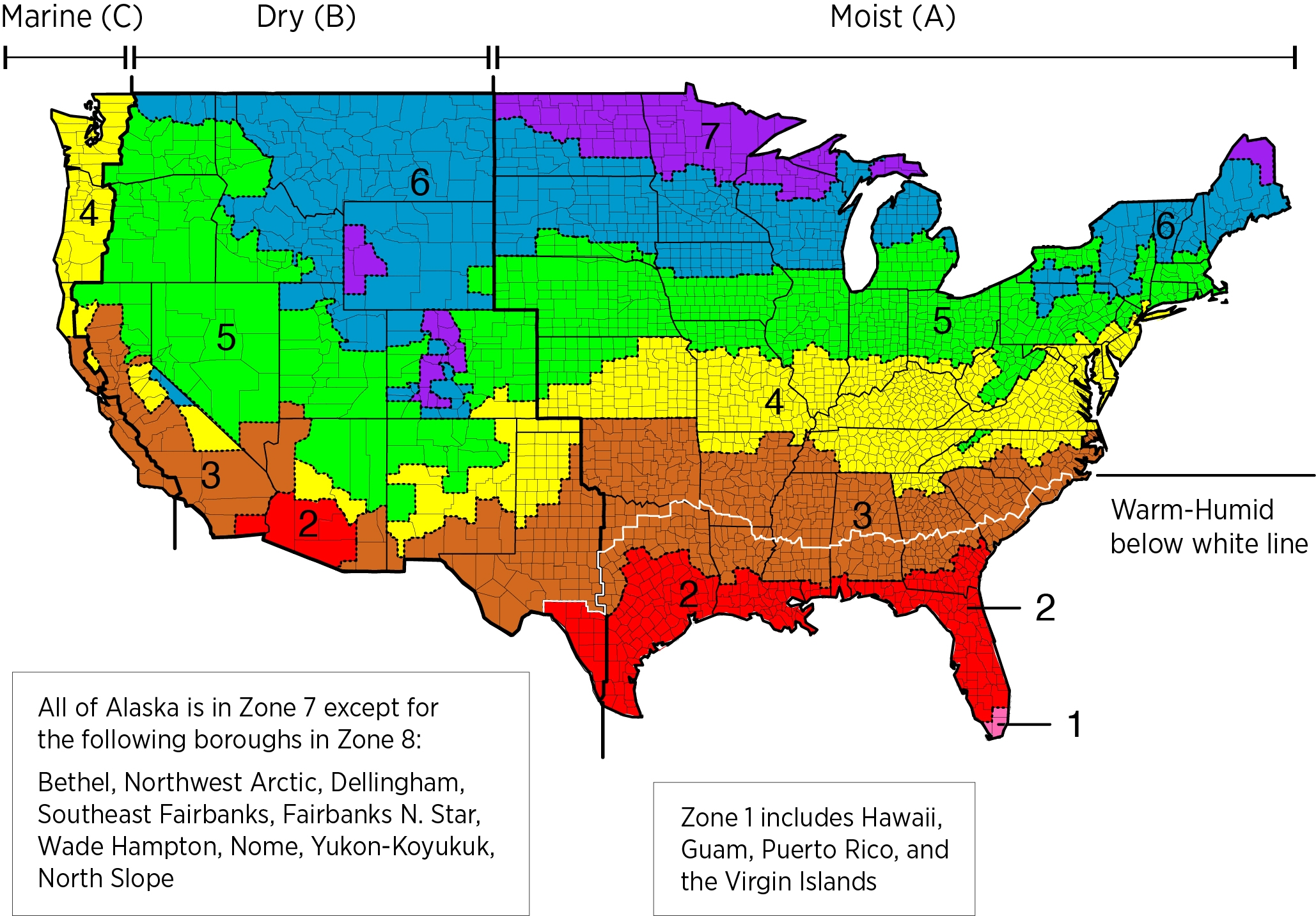 IECC Climate Zone Map Building America Solution Center