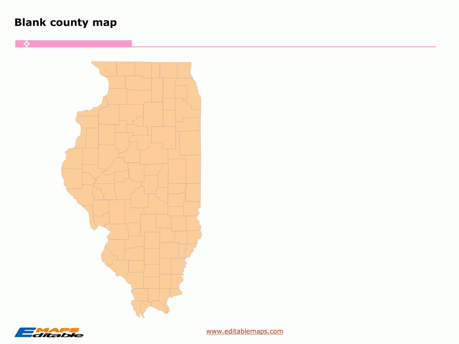 Illinois County Map Editable PowerPoint Maps