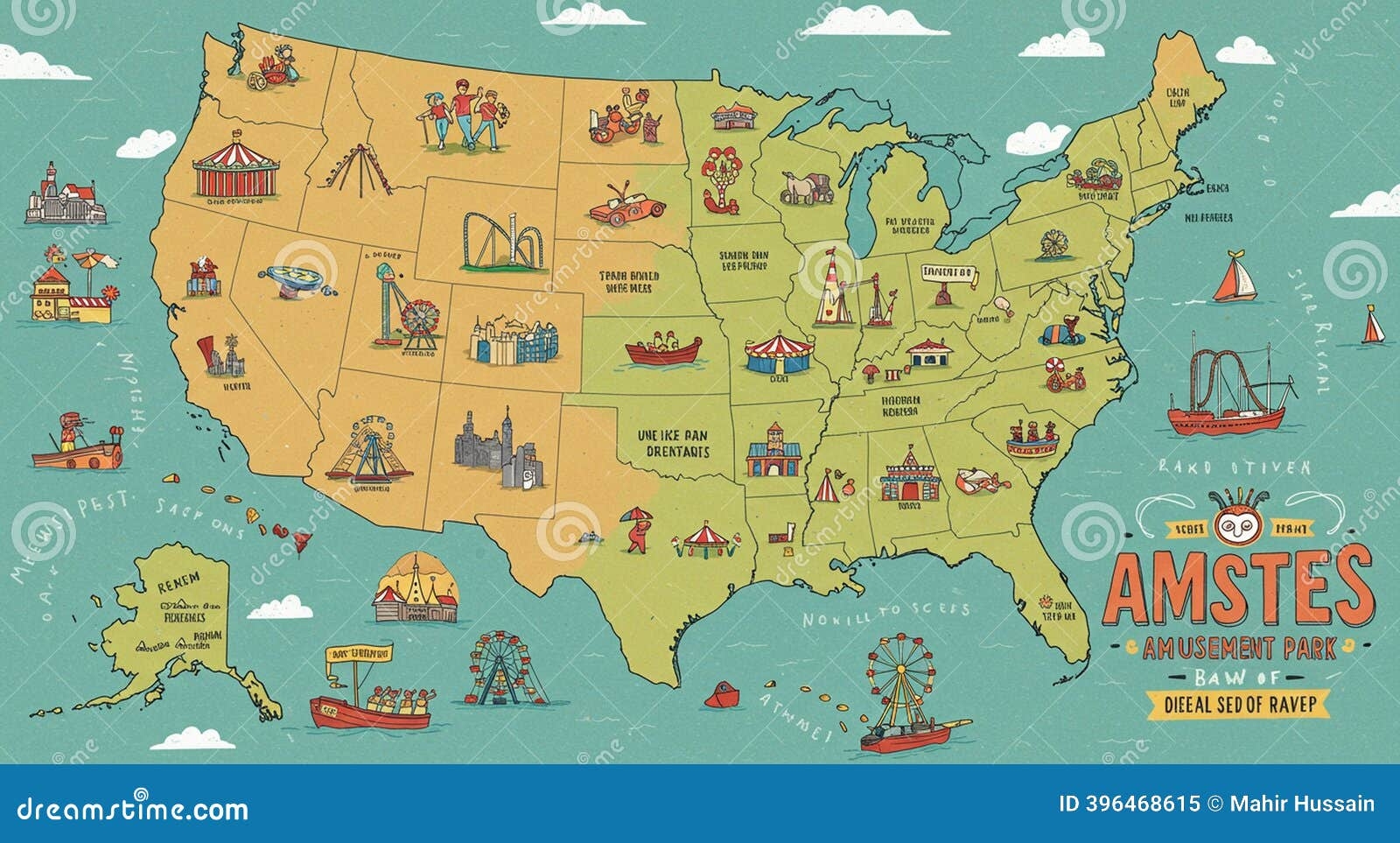 united states amusement parks map
