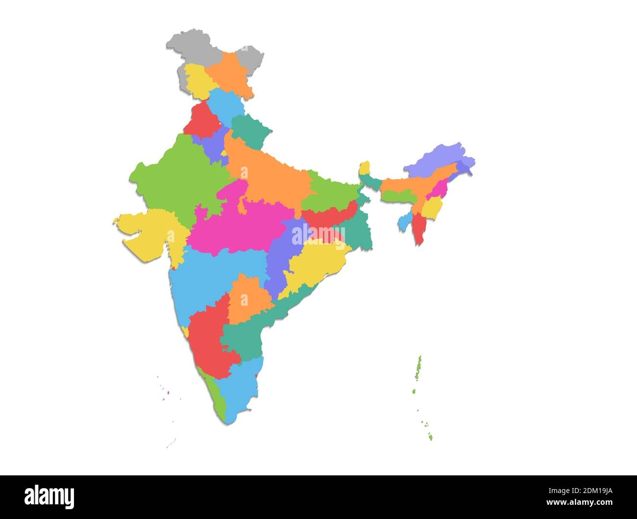 blank india map