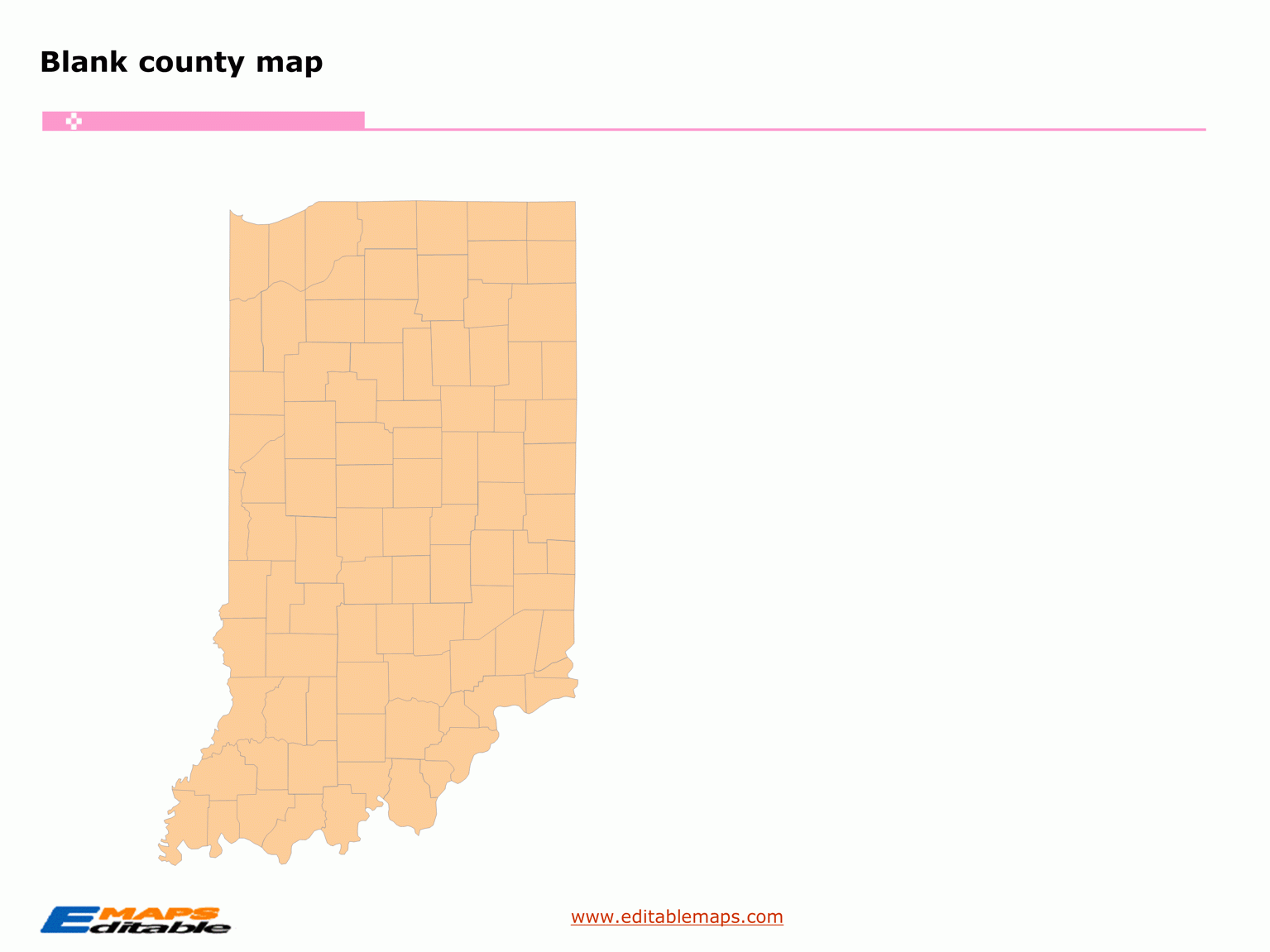 Indiana County Map Editable PowerPoint Maps Indiana County Map Editable PowerPoint Maps