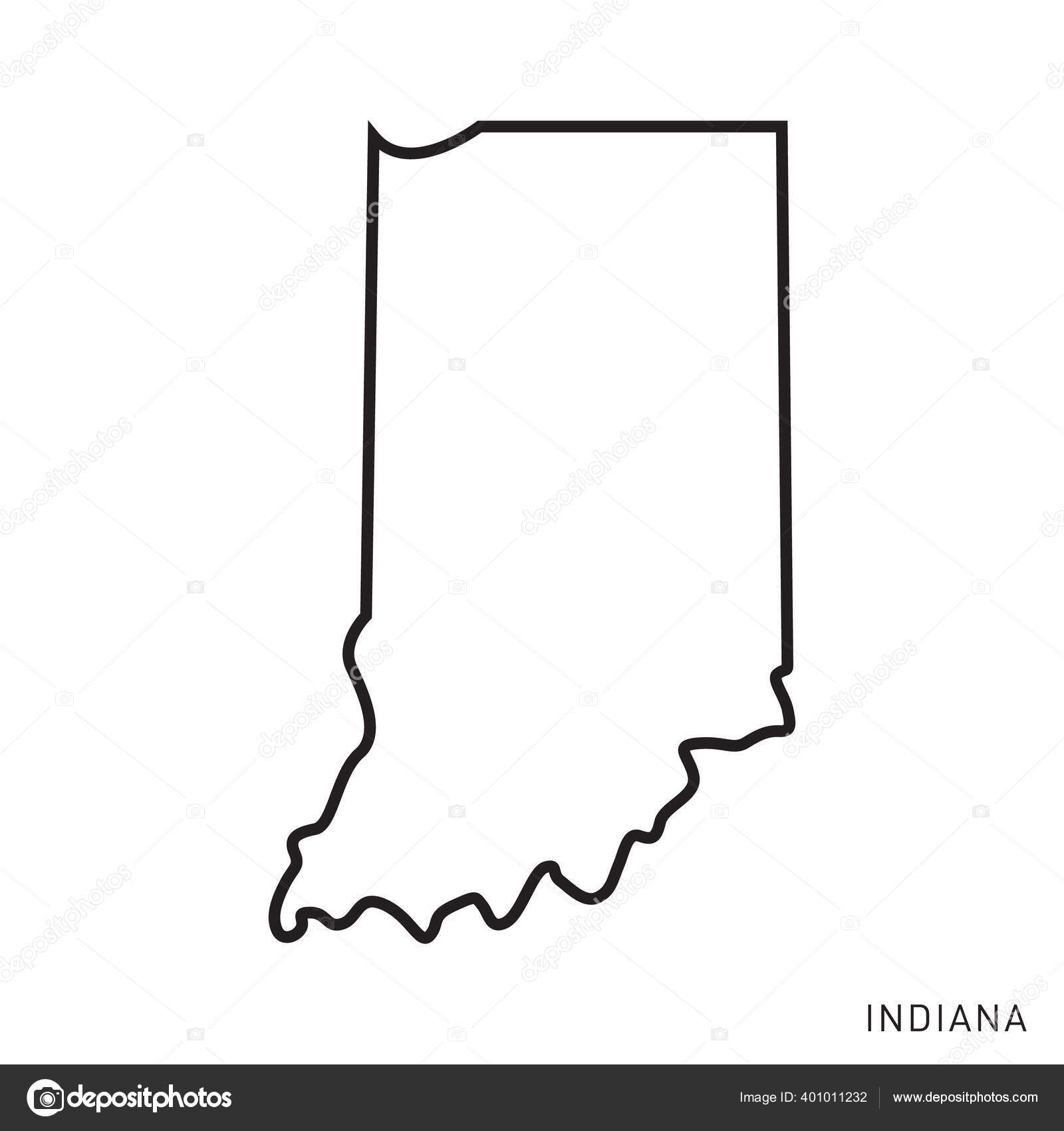 Indiana Map Vector Outline Design Template Editable Stroke Stock Vector By fafostock 401011232 Indiana Map Vector Outline Design Template Editable Stroke Stock Vector By fafostock 401011232