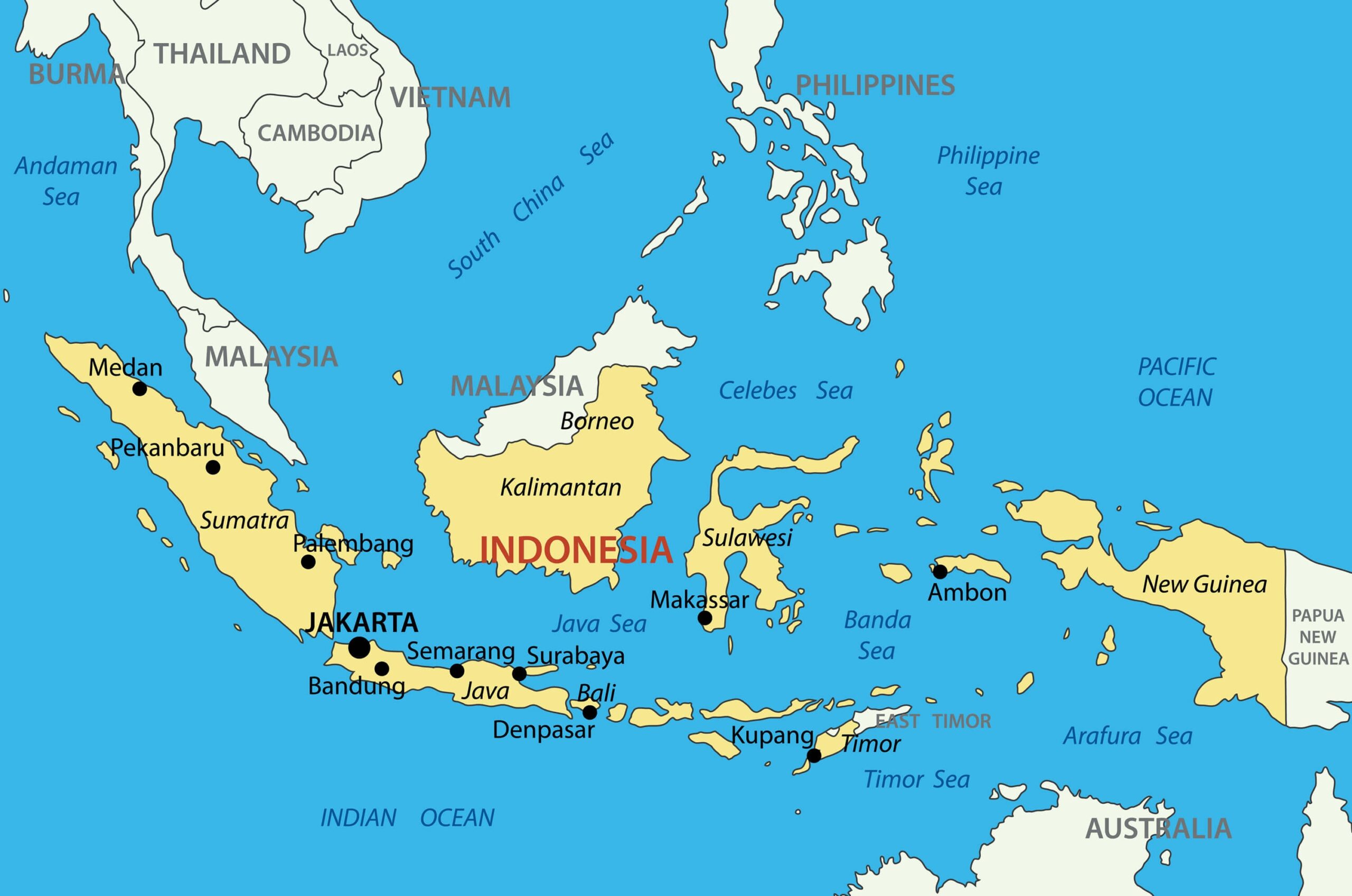 Indonesia Map Guide Of The World