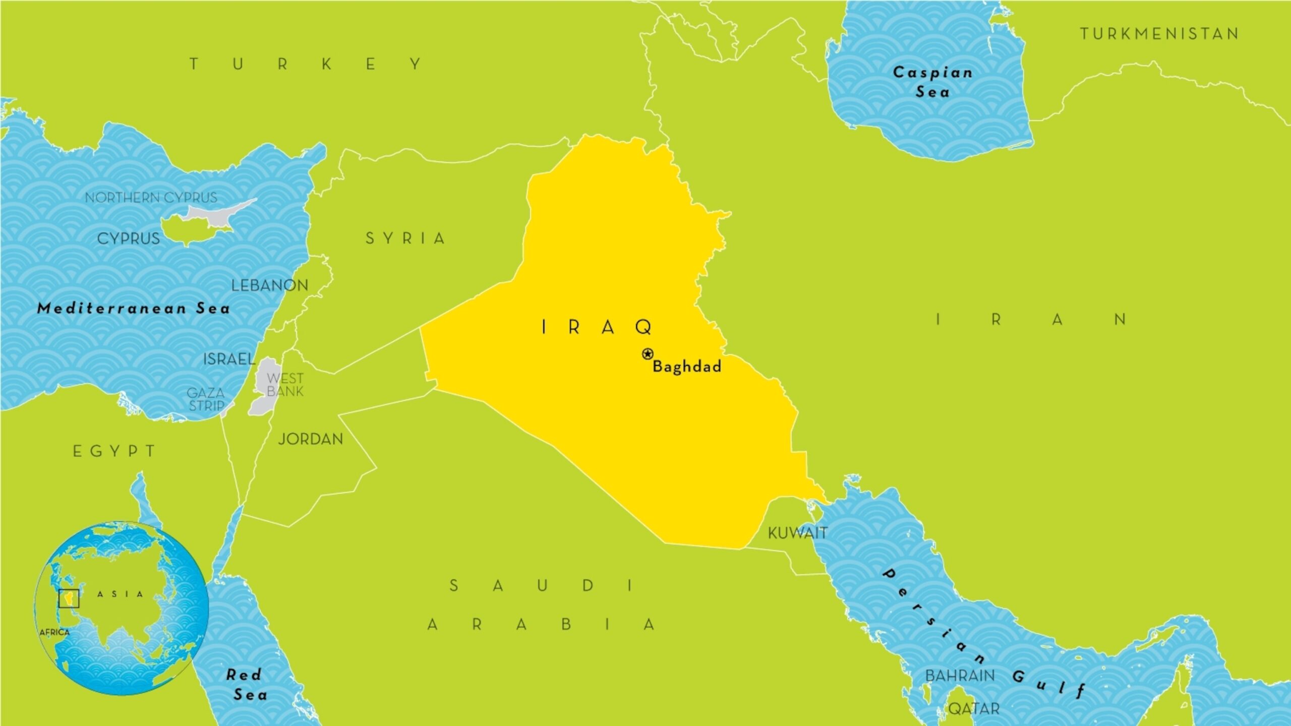 baghdad location on world map