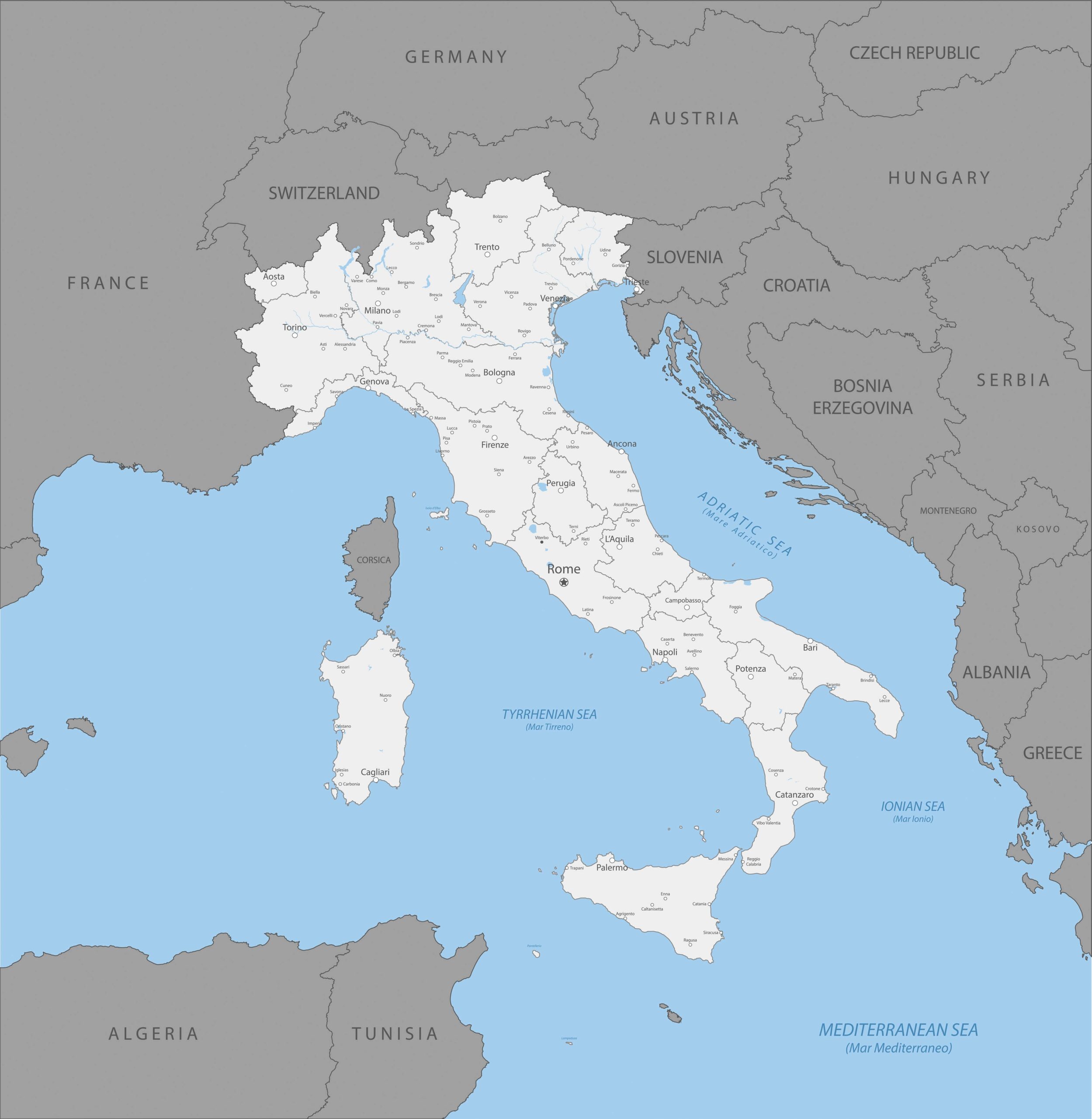 blank italian map blank italian map