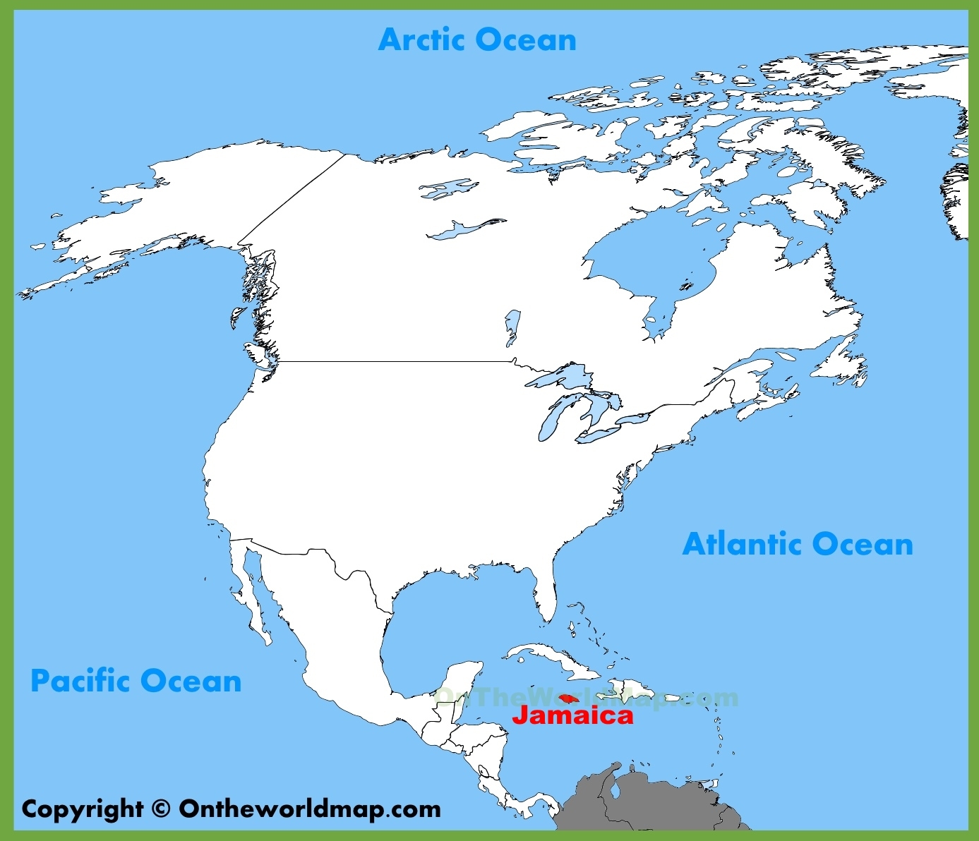 Jamaica Location On The North America Map Ontheworldmap