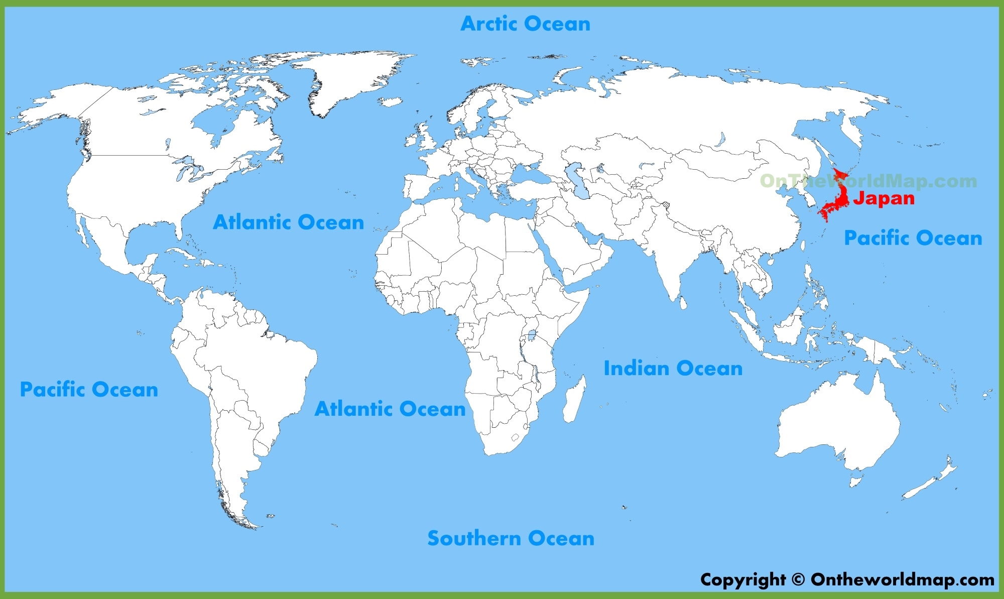 tokyo on world map