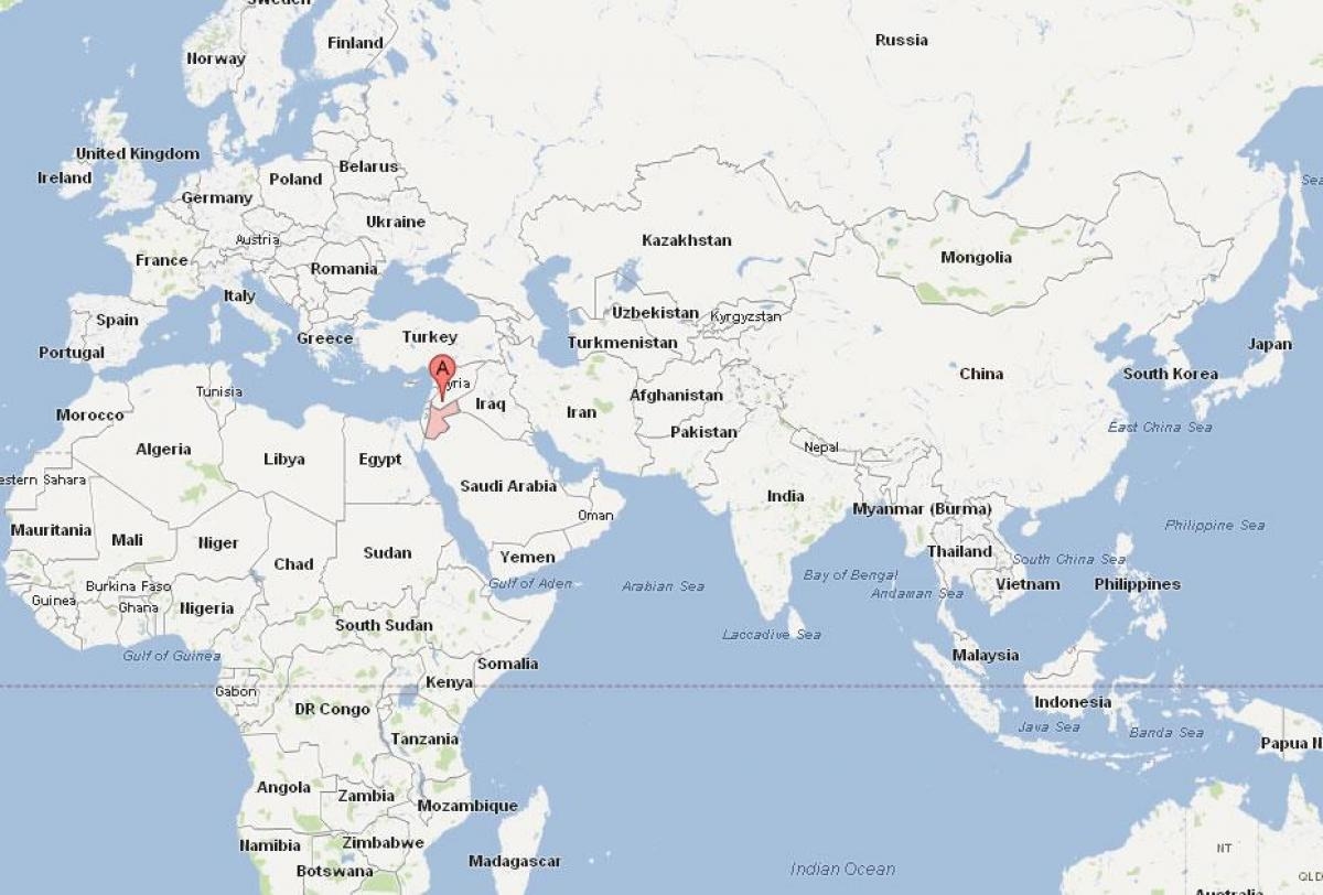 Jordan Country In World Map Jordan Location On World Map Western Asia Asia 