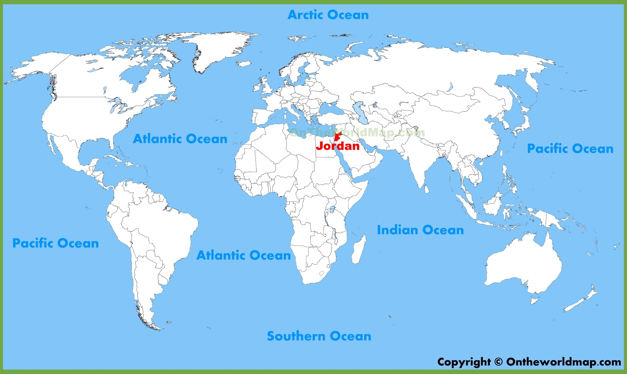 Jordan Location On The World Map Ontheworldmap
