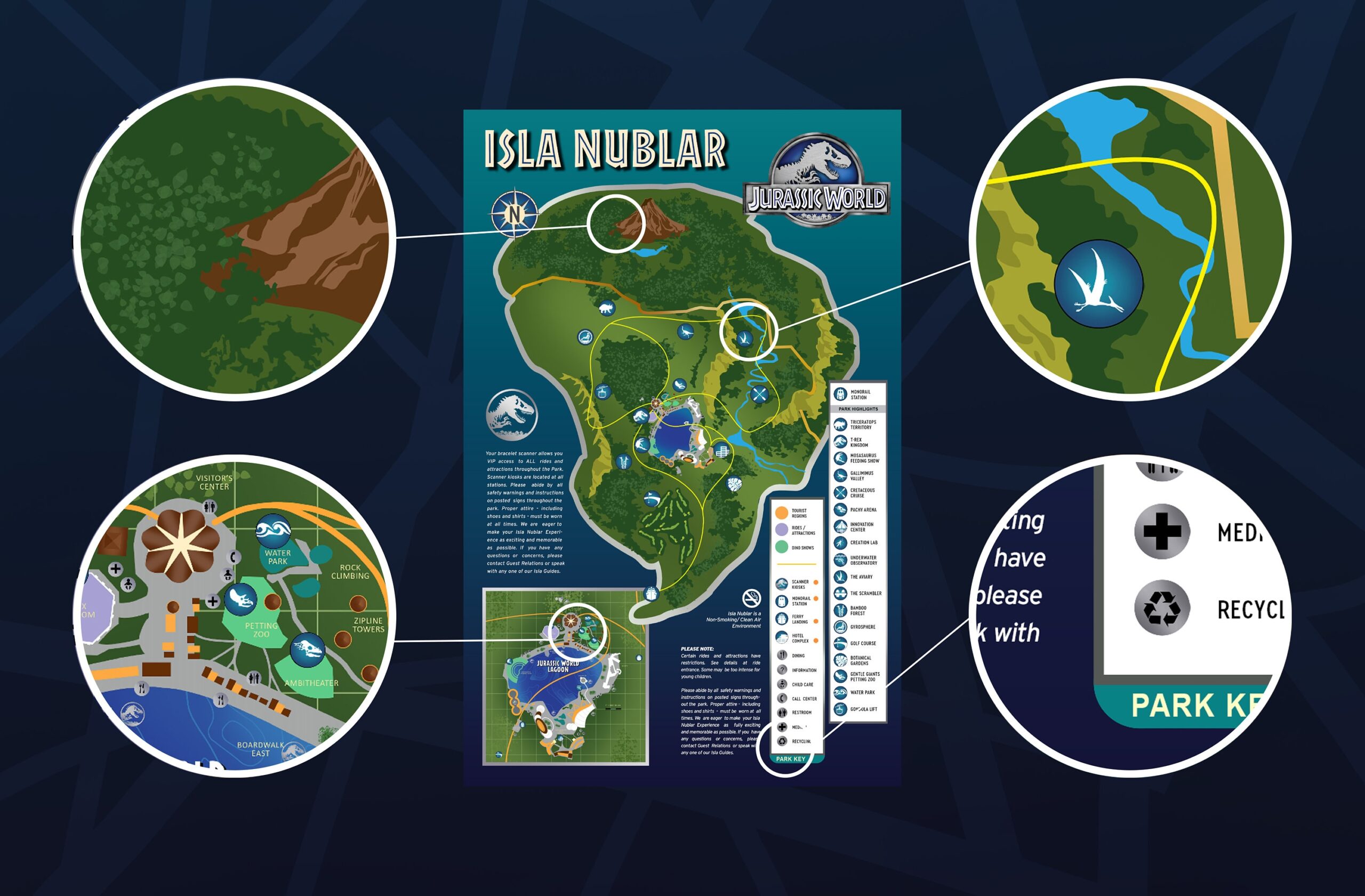 Jurassic World Isla Nublar Map Brochure Prop Replica digital Download Etsy