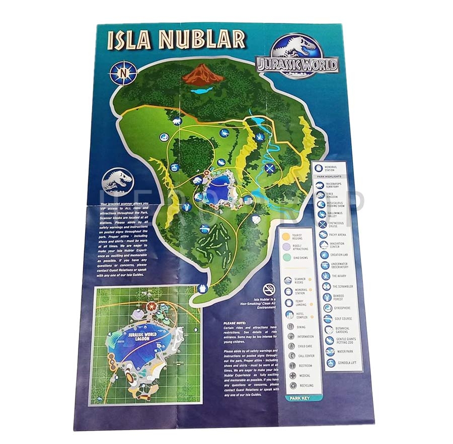 Jurassic World Visitor Map Brochure HeroProp