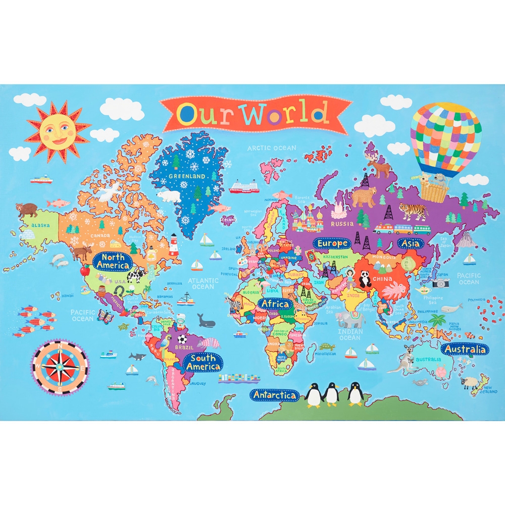 KIDS WORLD WALL MAP THE TOY STORE
