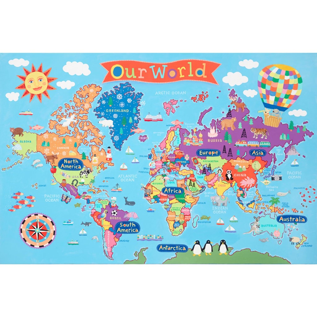KIDS WORLD WALL MAP THE TOY STORE