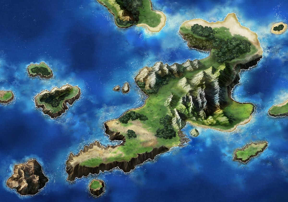 Kolobos Isle Map Art Final Fantasy Brave Exvius Art Gallery