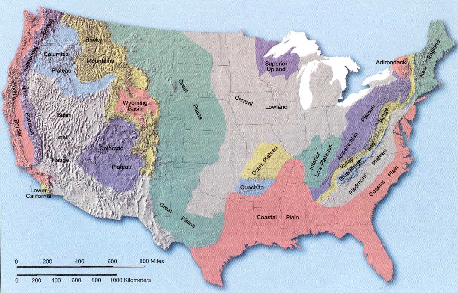 Landforms Of The United States Know It All