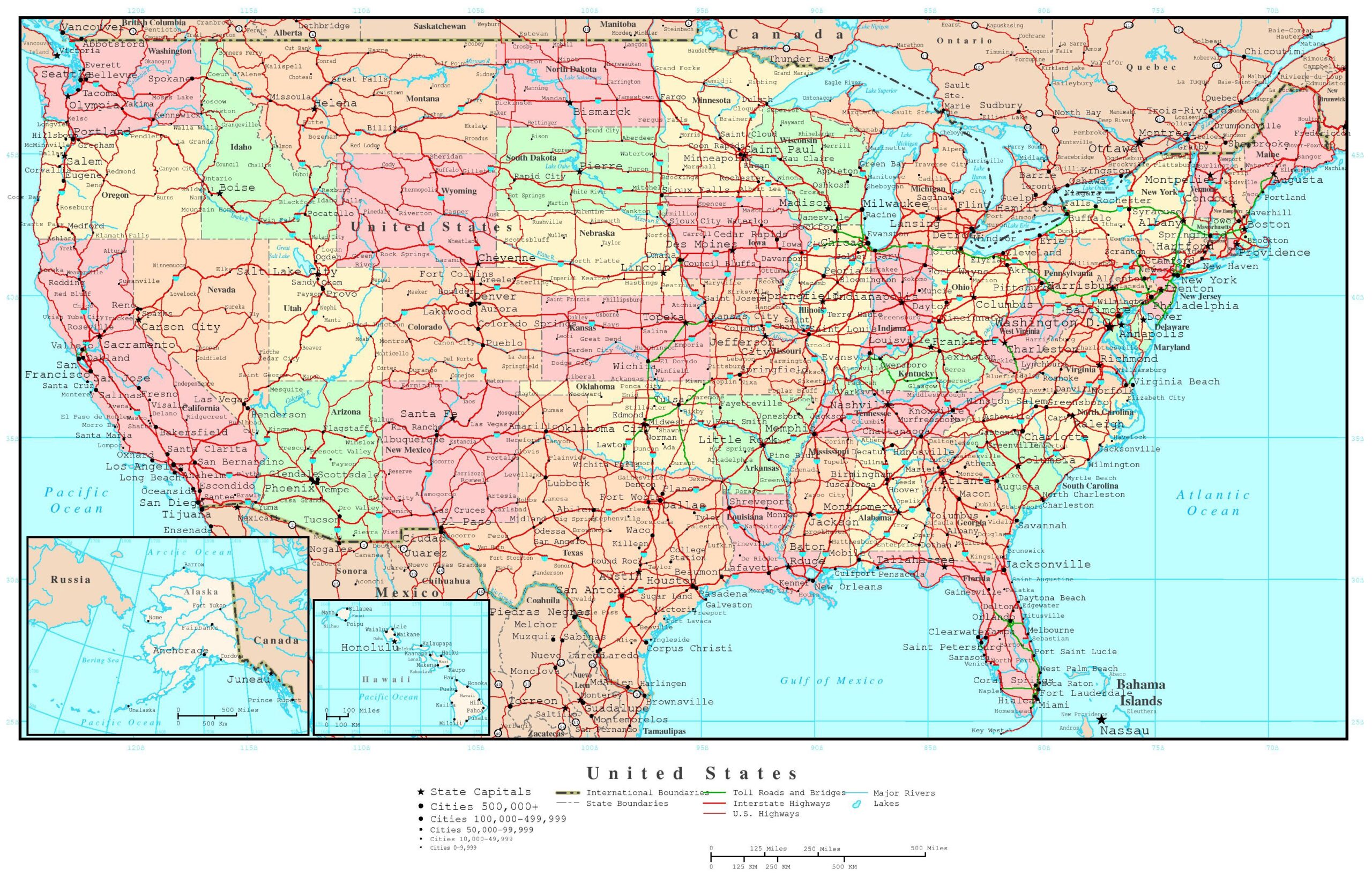 travel map of united states