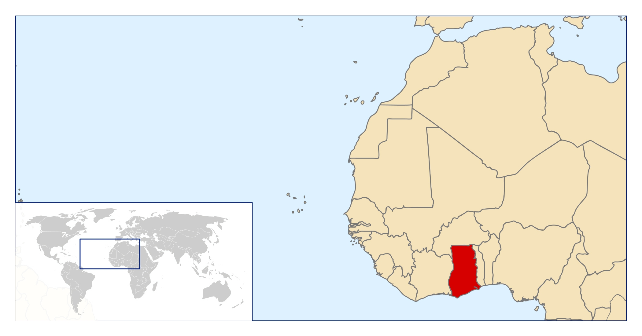Large Location Map Of Ghana In The World Ghana Africa Mapsland Maps Of The World Large Location Map Of Ghana In The World Ghana Africa Mapsland Maps Of The World