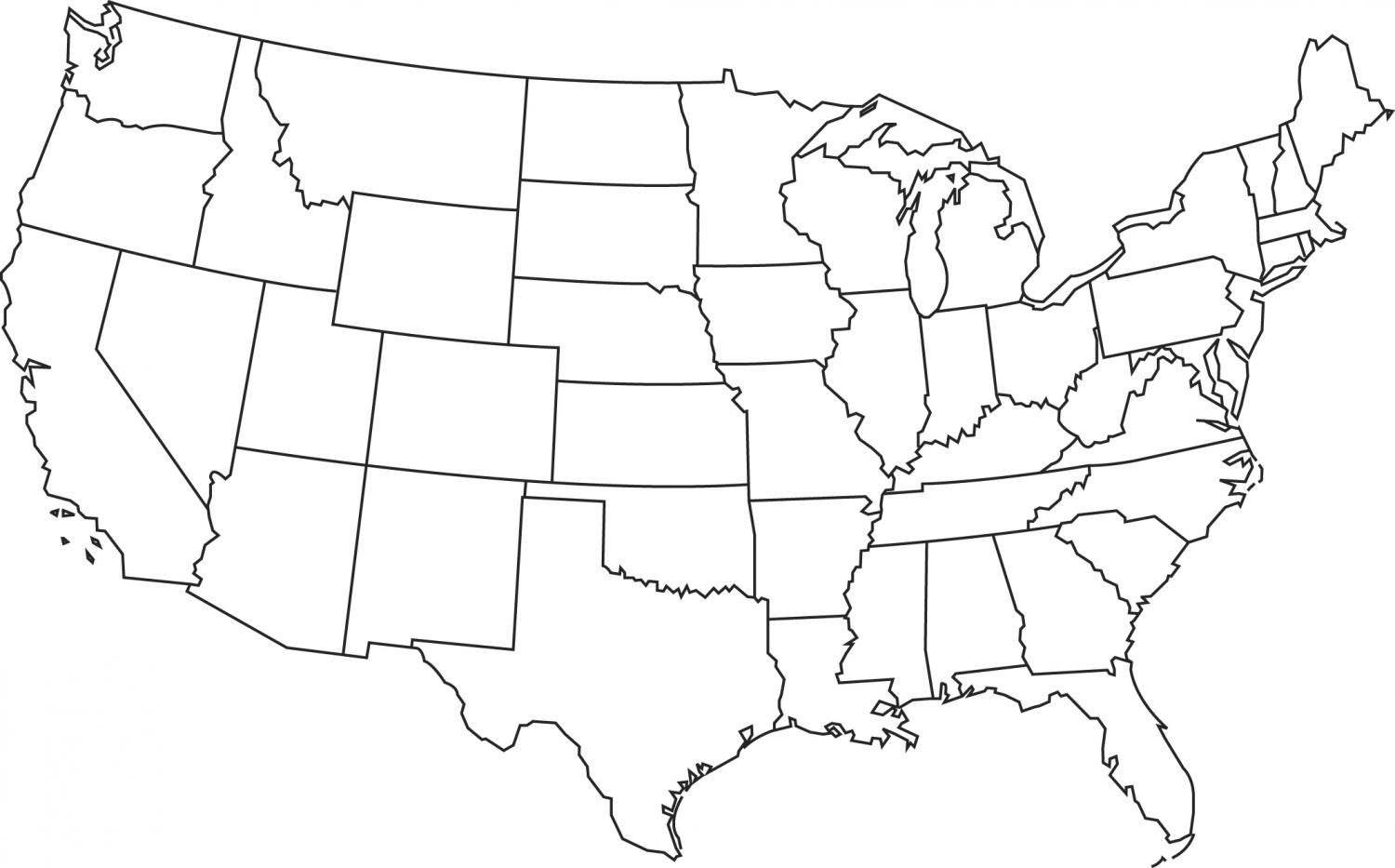 map of the united states large