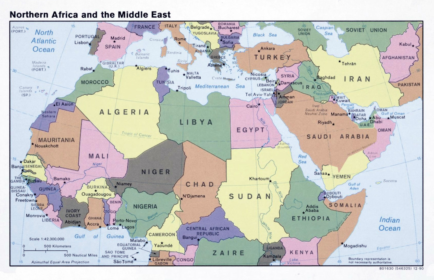 blank map of north africa and middle east