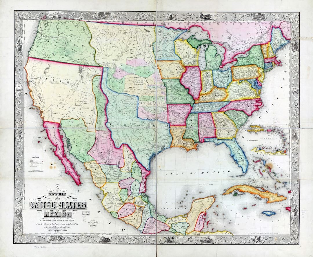 united states mexico map