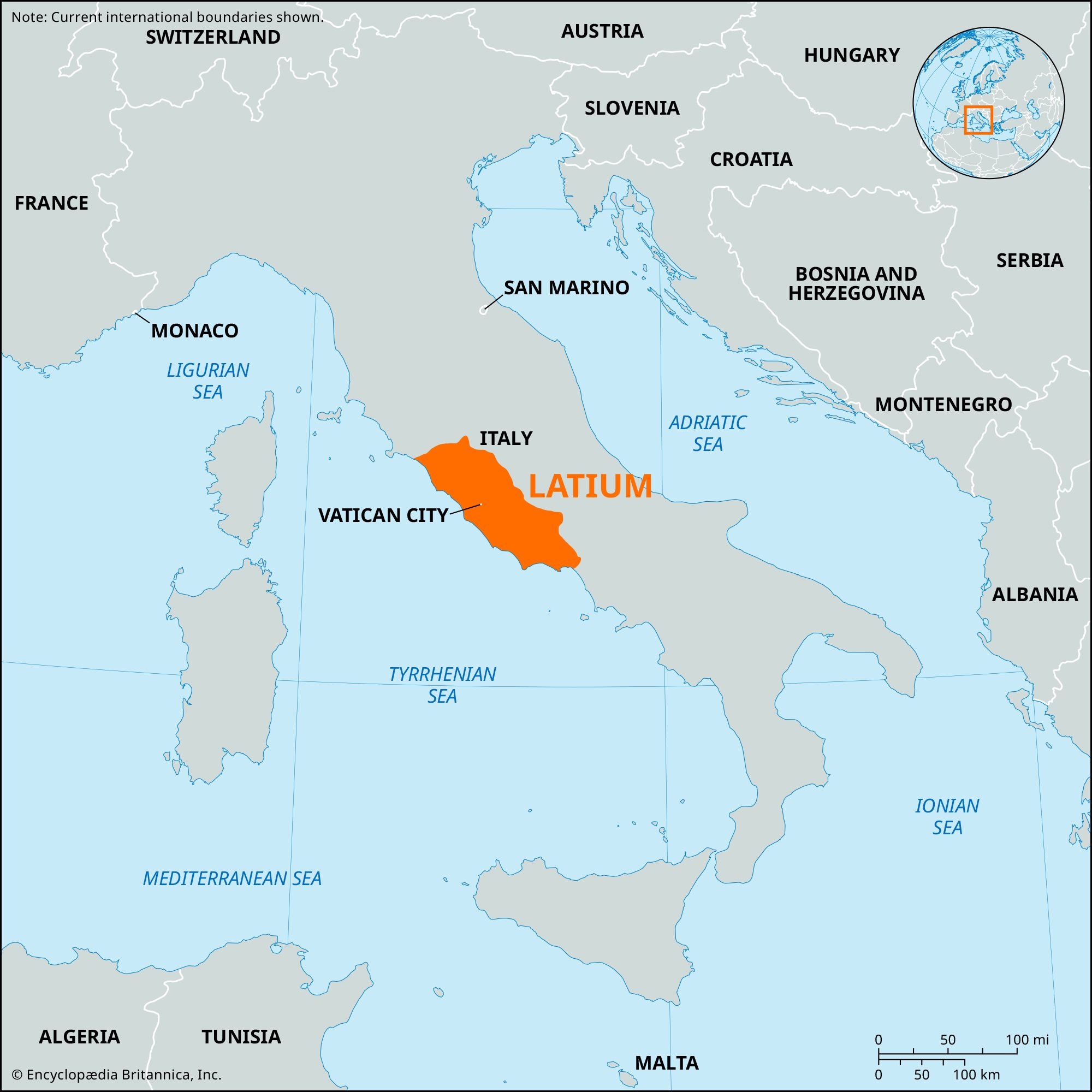 Latium Italy Rome Map History Britannica