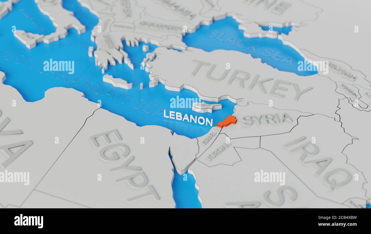 lebanon on a world map