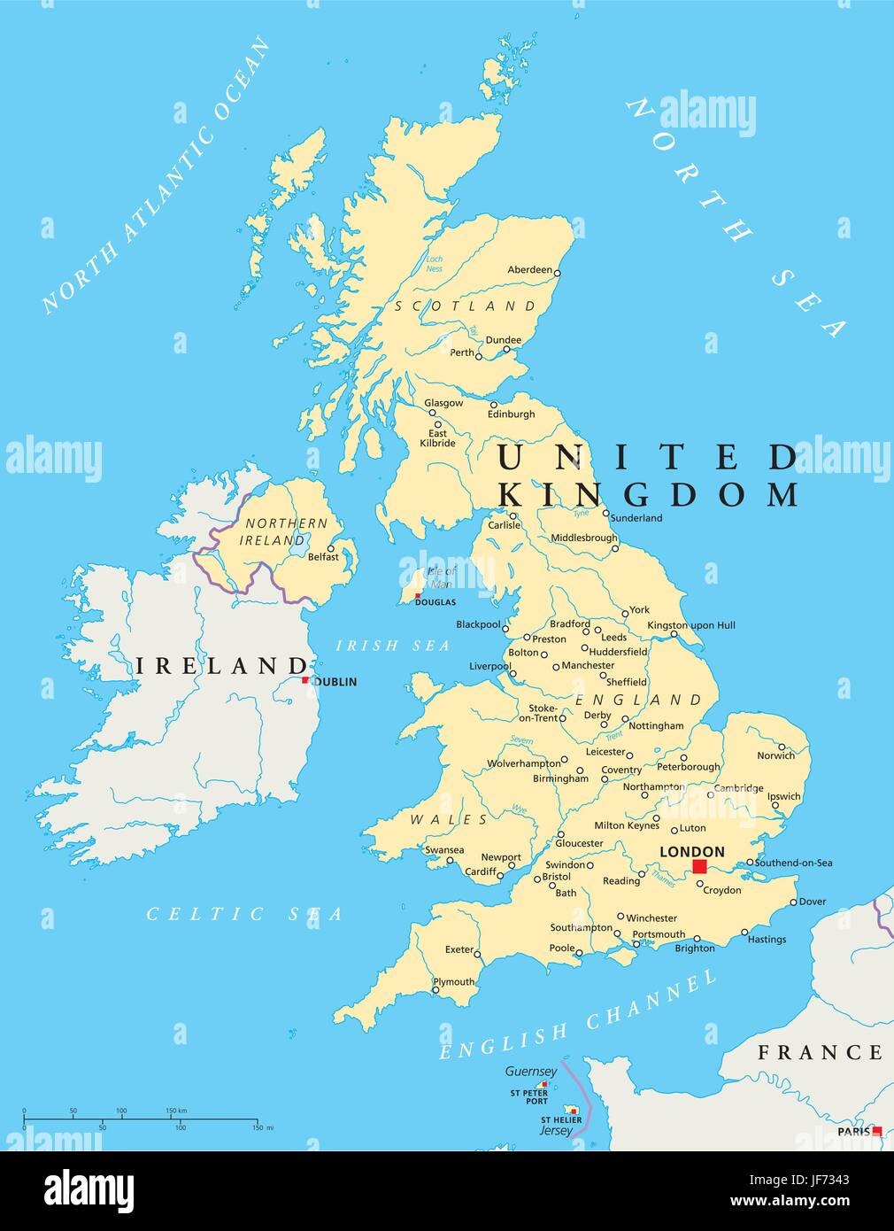 London England Ireland Britain Map Atlas Map Of The World Water North Stock Vector Image Art Alamy