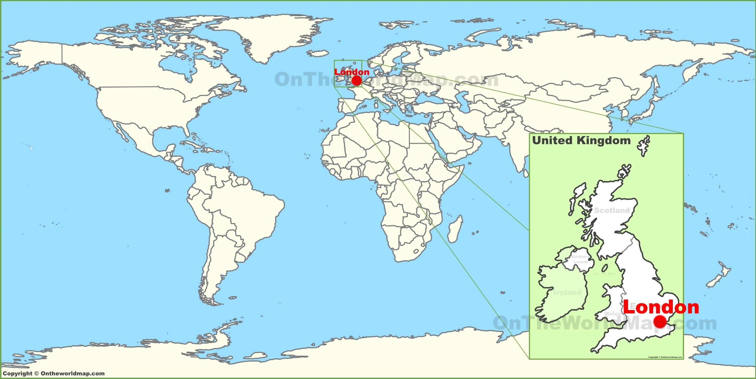 London On The World Map Ontheworldmap