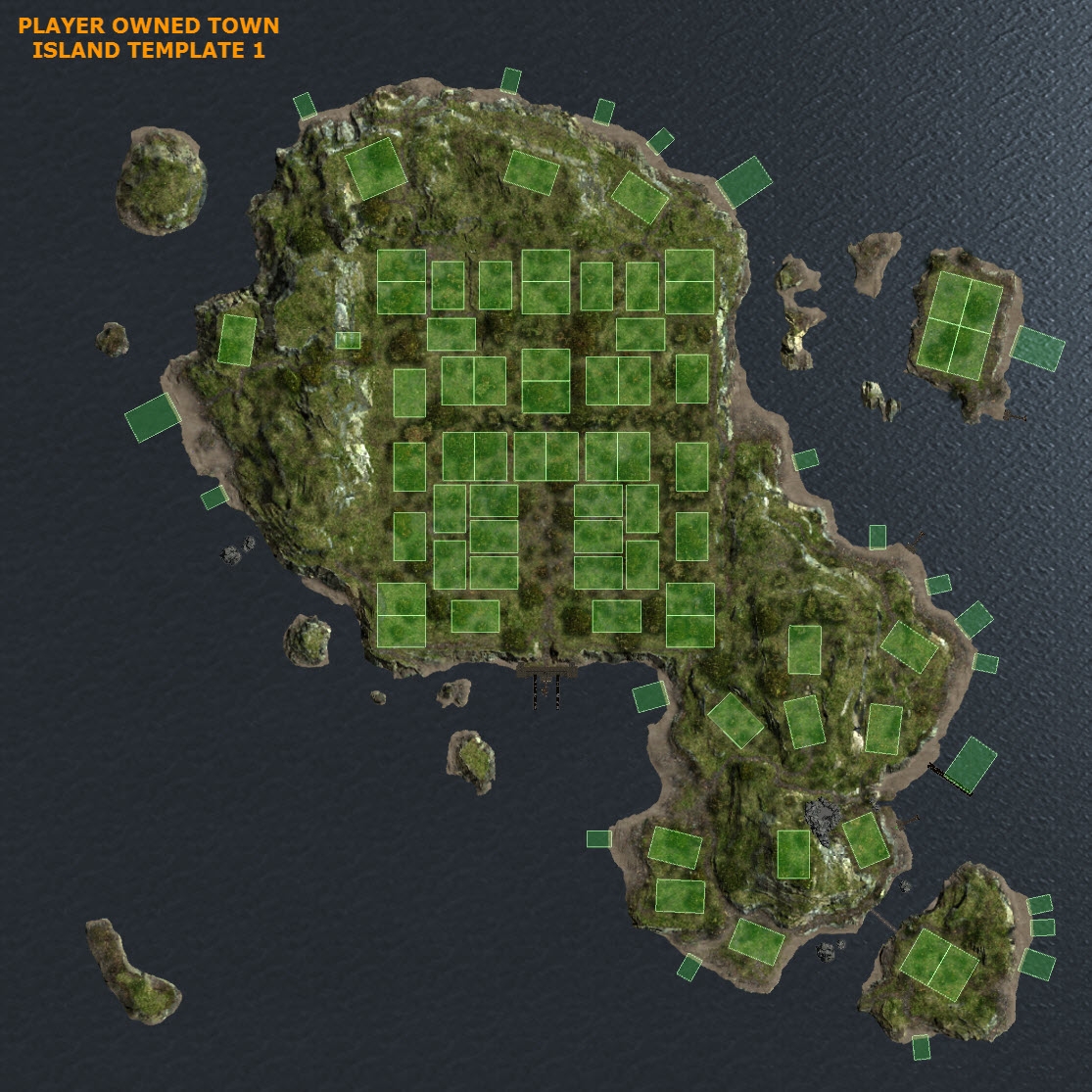 blank island map