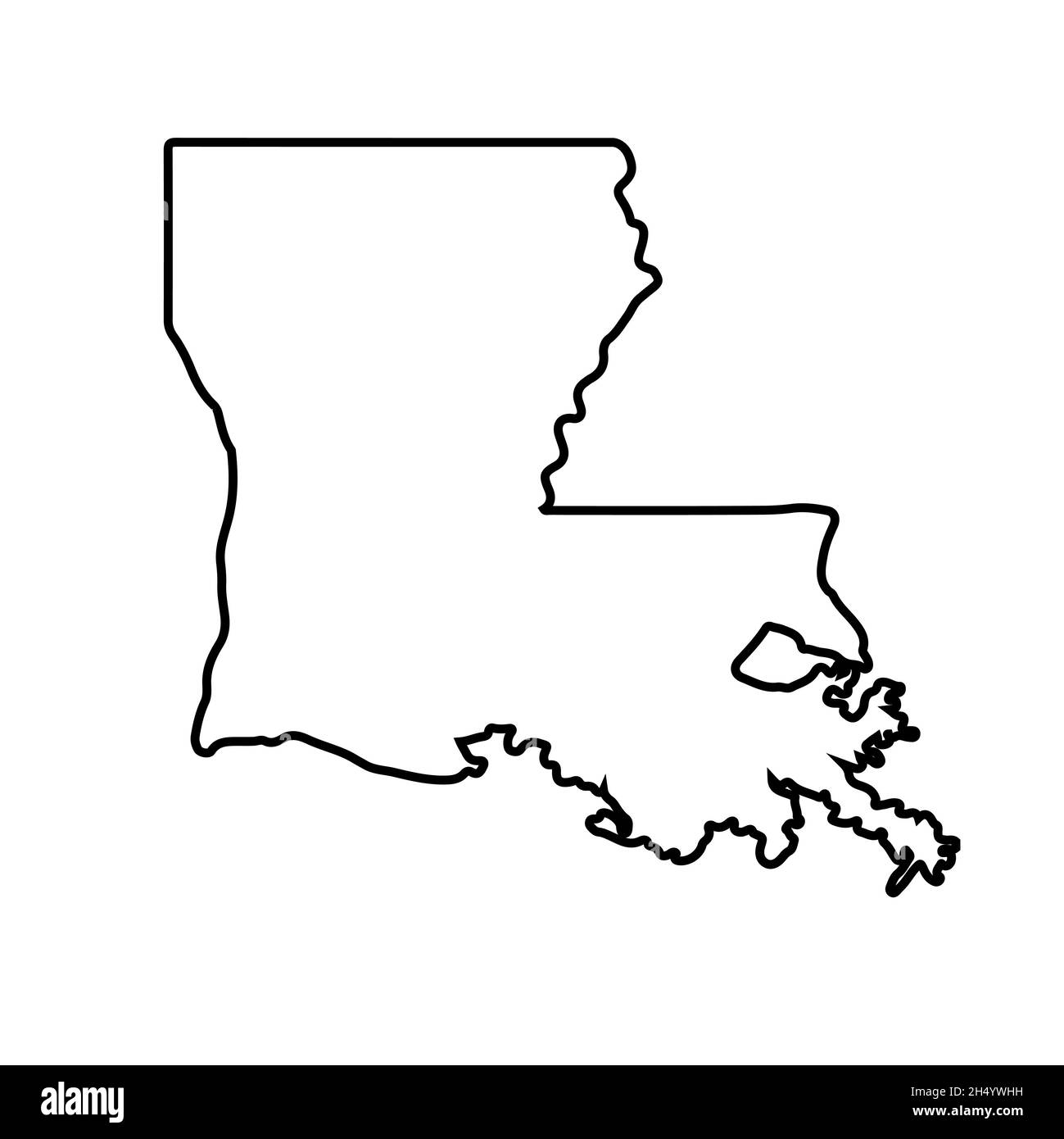 Louisiana Outline Black And White Stock Photos Images Alamy