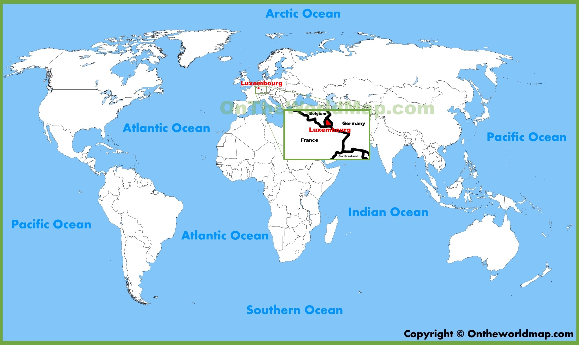 Luxembourg Location On The World Map Ontheworldmap