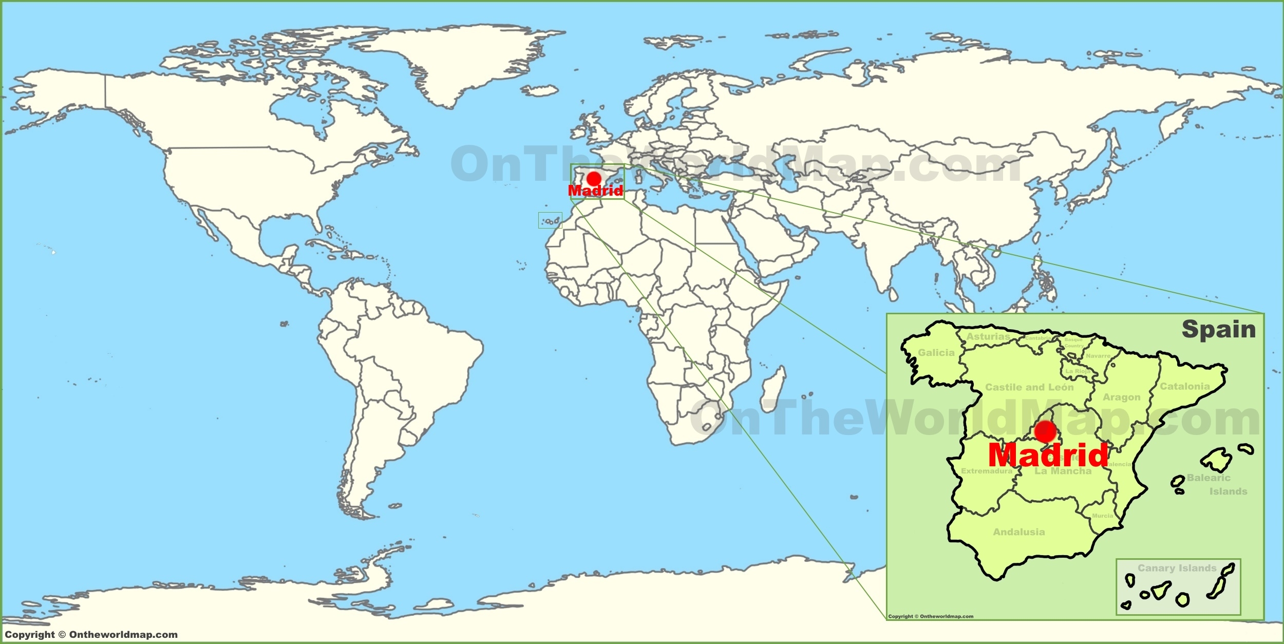 Madrid On The World Map Ontheworldmap
