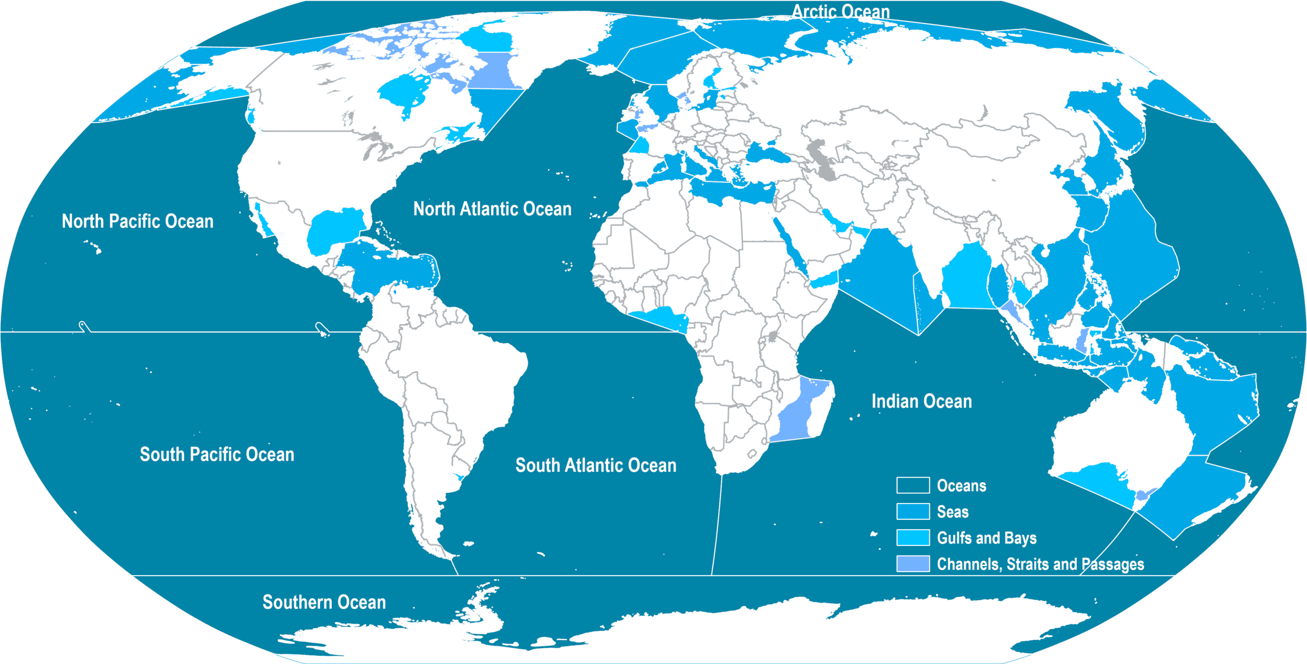 Main Water Masses Of The World The Geography Of Transport Systems