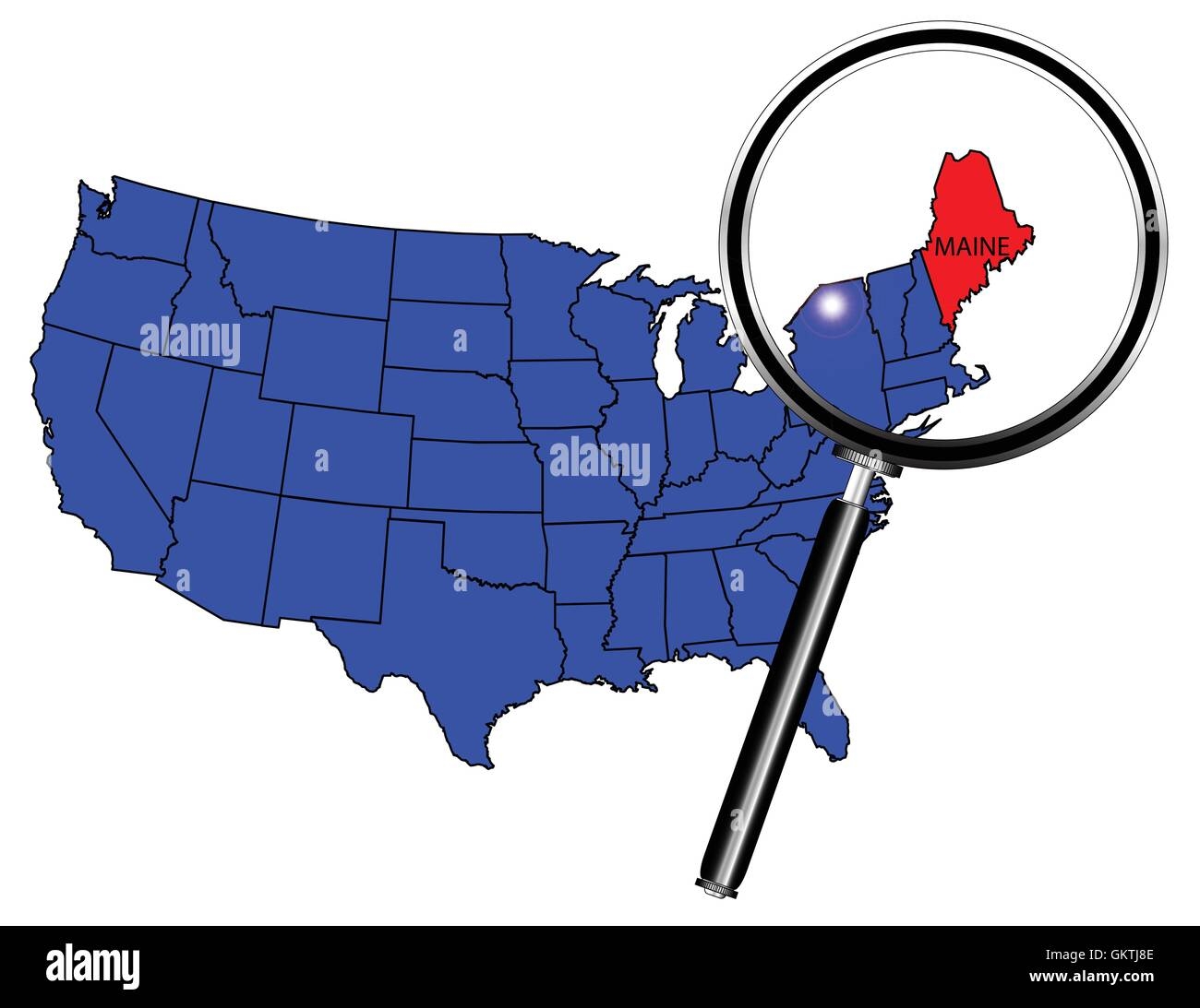 where is maine on the united states map