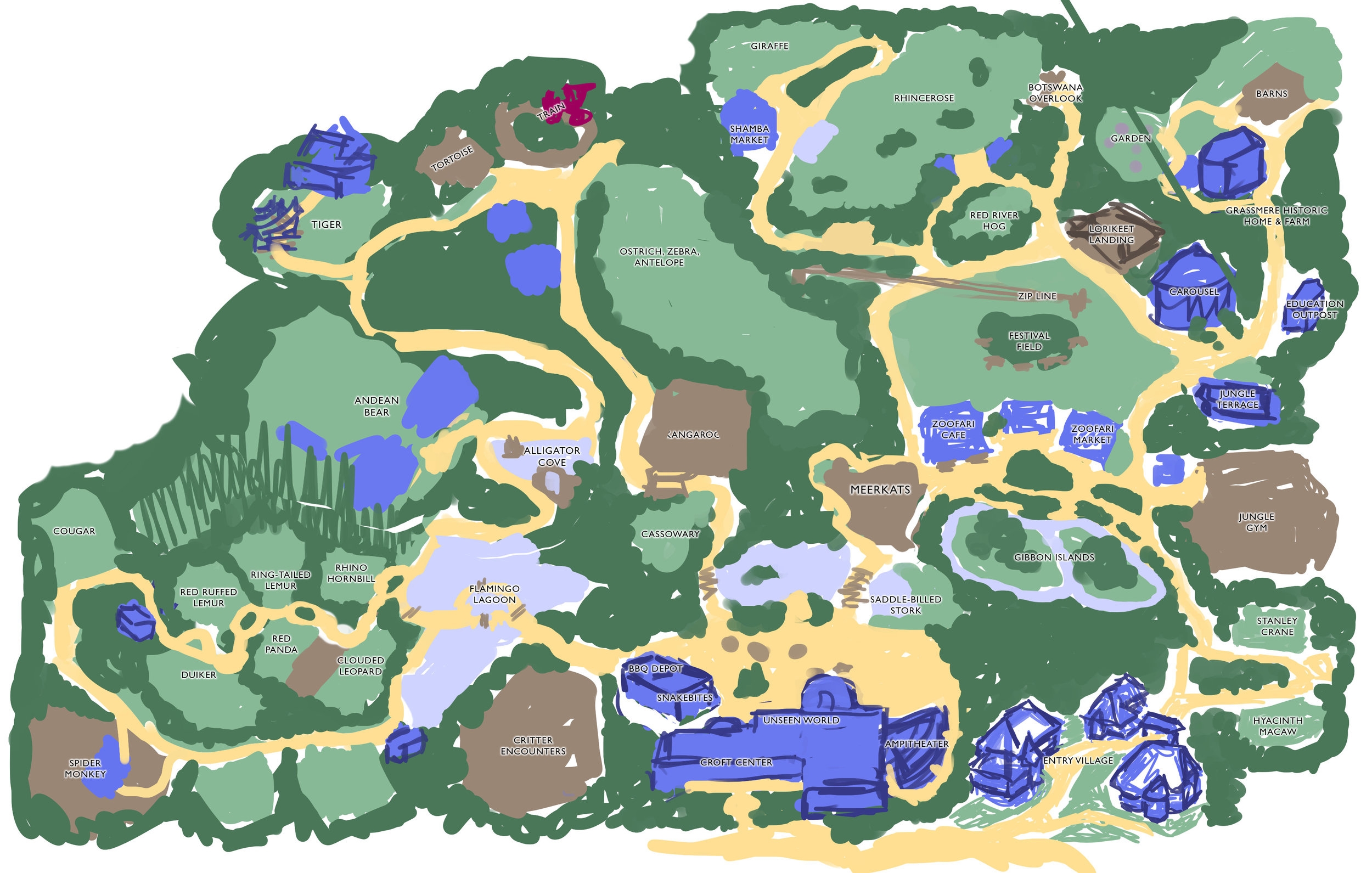 Making The Nashville Zoo Map Holly Carden Illustration