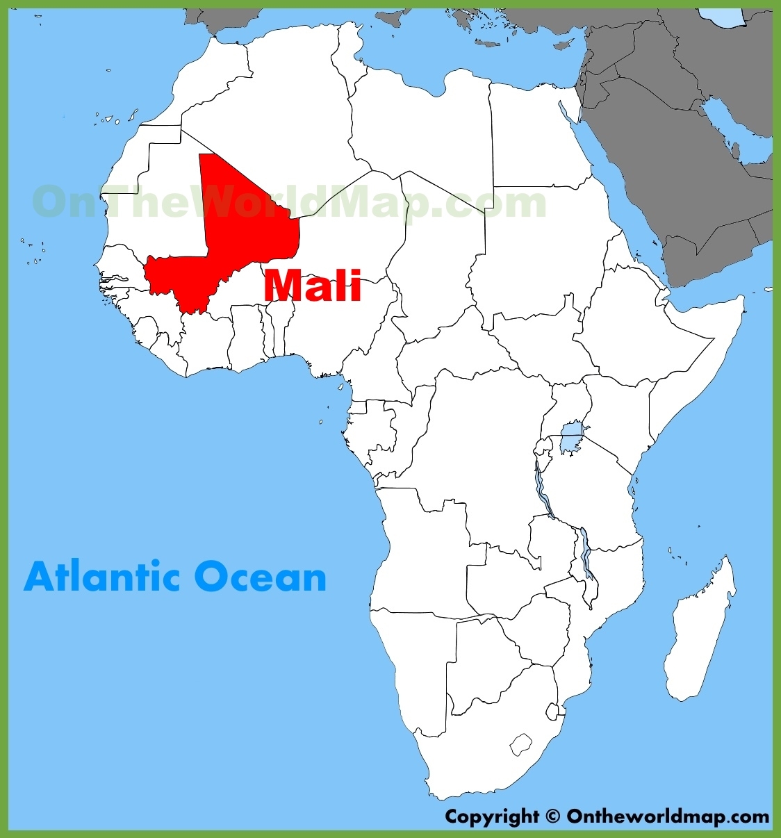 mali location on world map