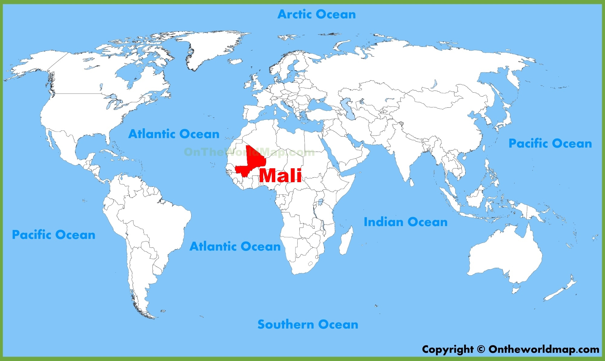 Mali Location On The World Map Ontheworldmap