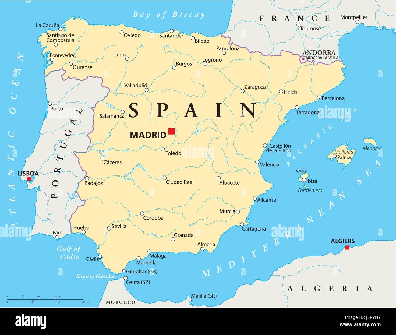 Mallorca Spain Lisbon Madrid Map Atlas Map Of The World Barcelona Stock Vector Image Art Alamy