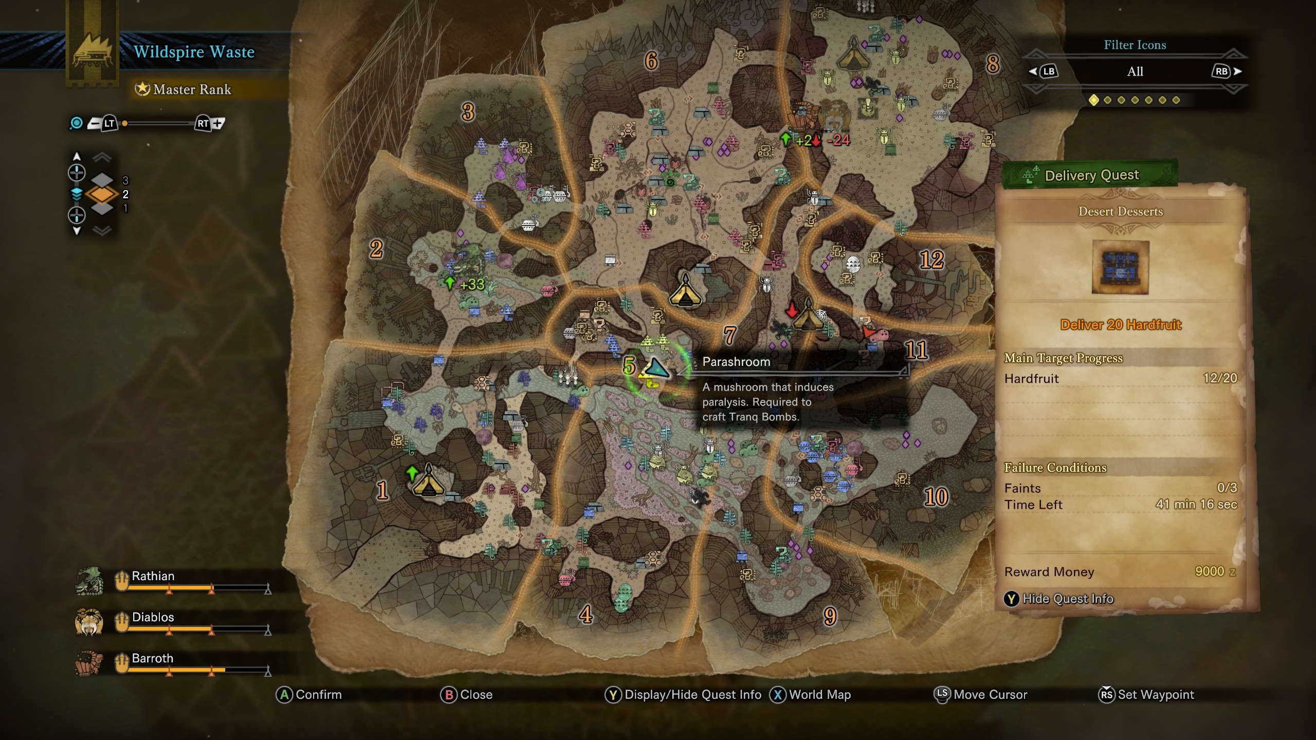 Map Monster Hunter World Interface In Game Map Monster Hunter World Interface In Game