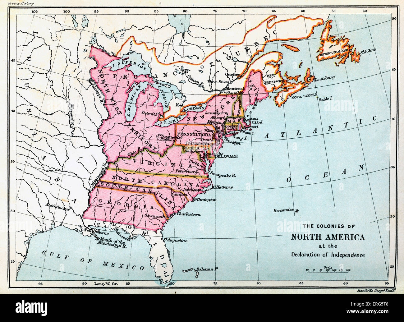 Map Of America In 1776 Hi res Stock Photography And Images Alamy