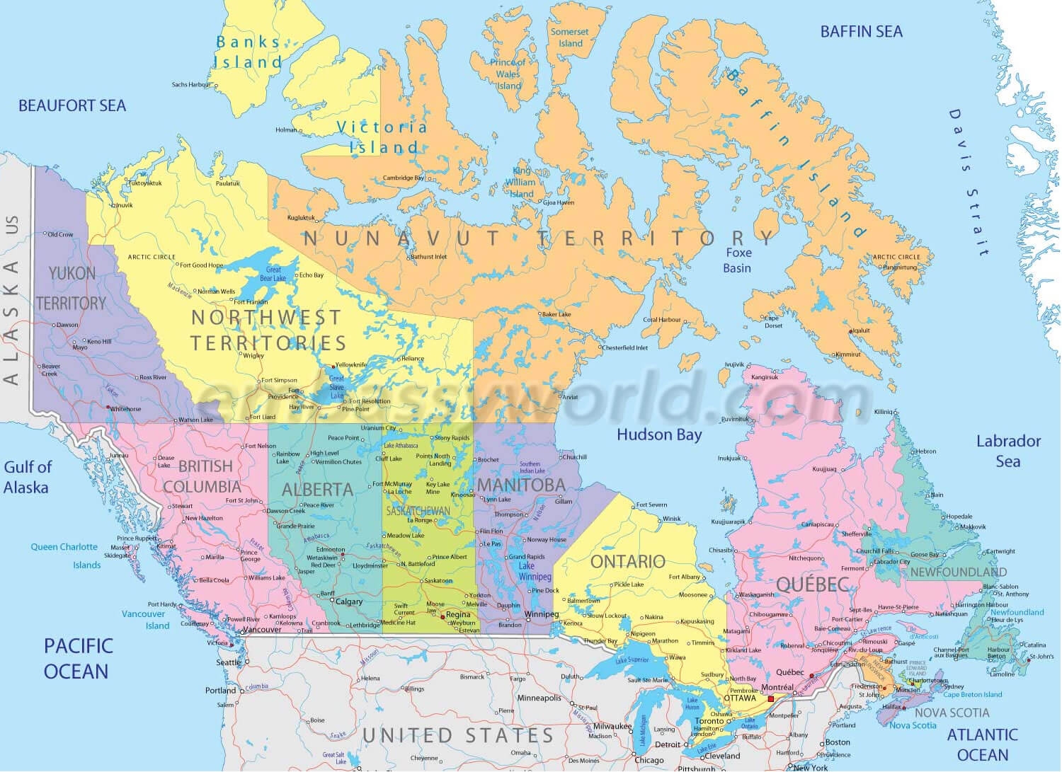Map Of Canada