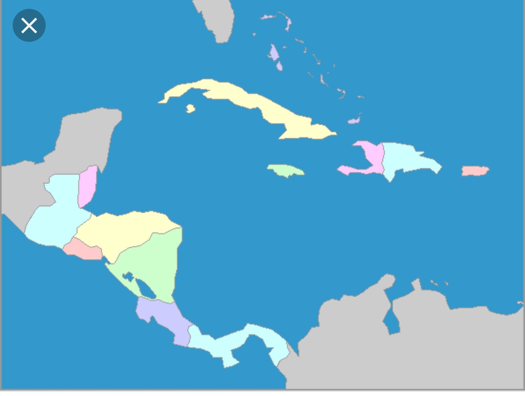 Map Of Central America And The Caribbean Islands 1 8 Diagram Quizlet