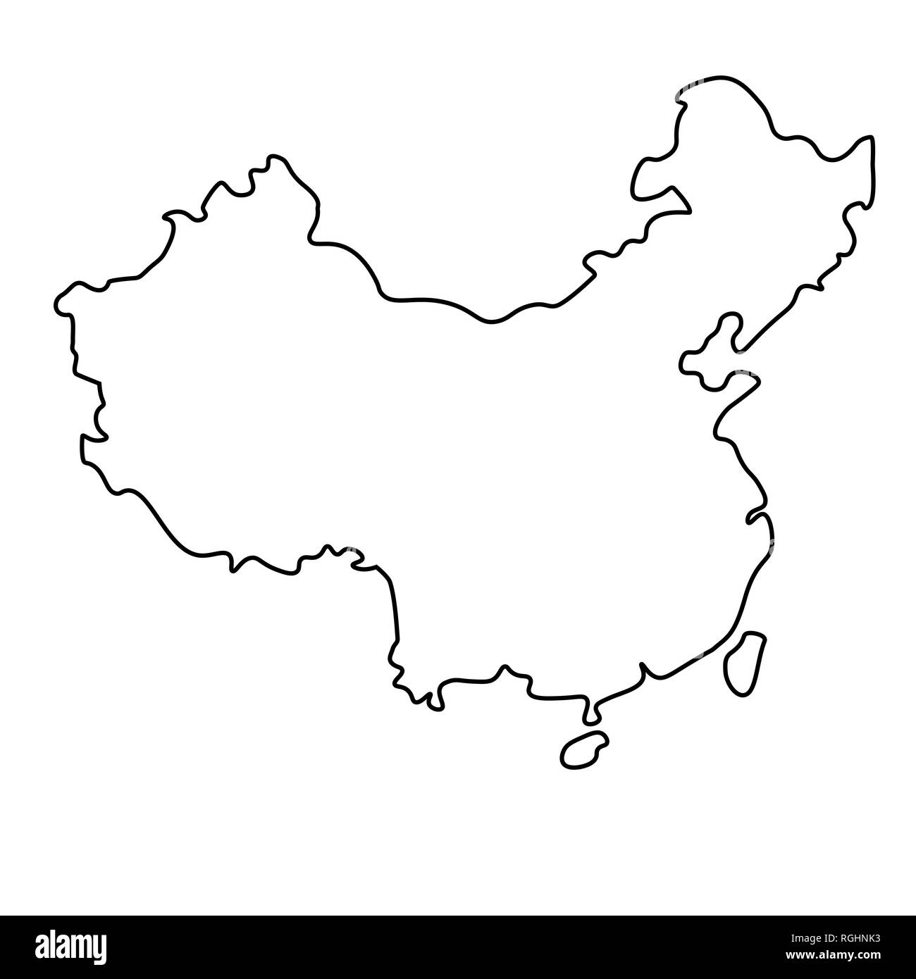 china map blank