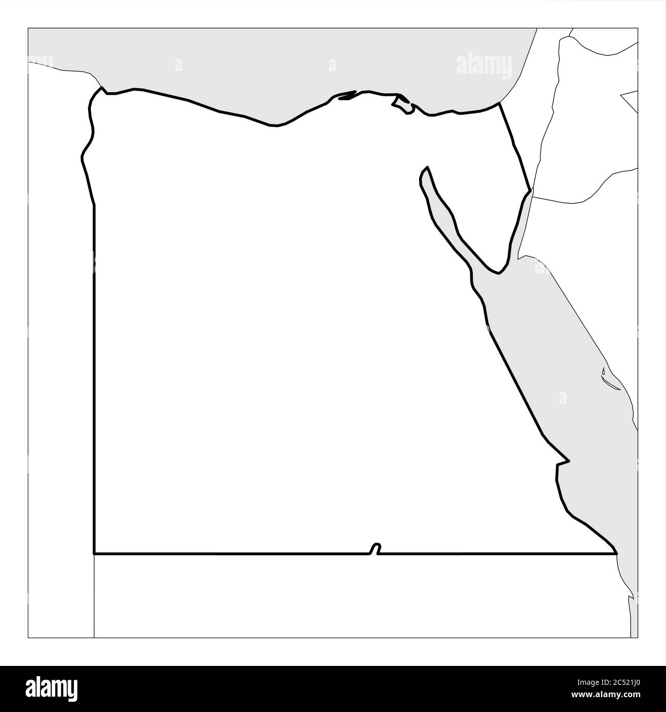 blank map of egypt