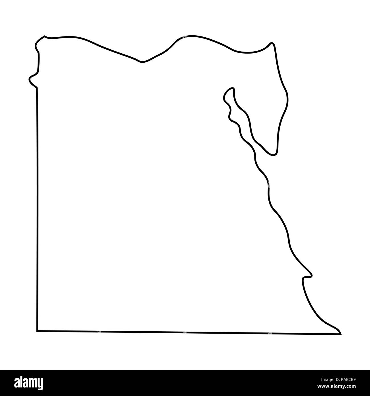 Map Of Egypt outline Silhouette Of Egypt Map Illustration Stock Photo Alamy