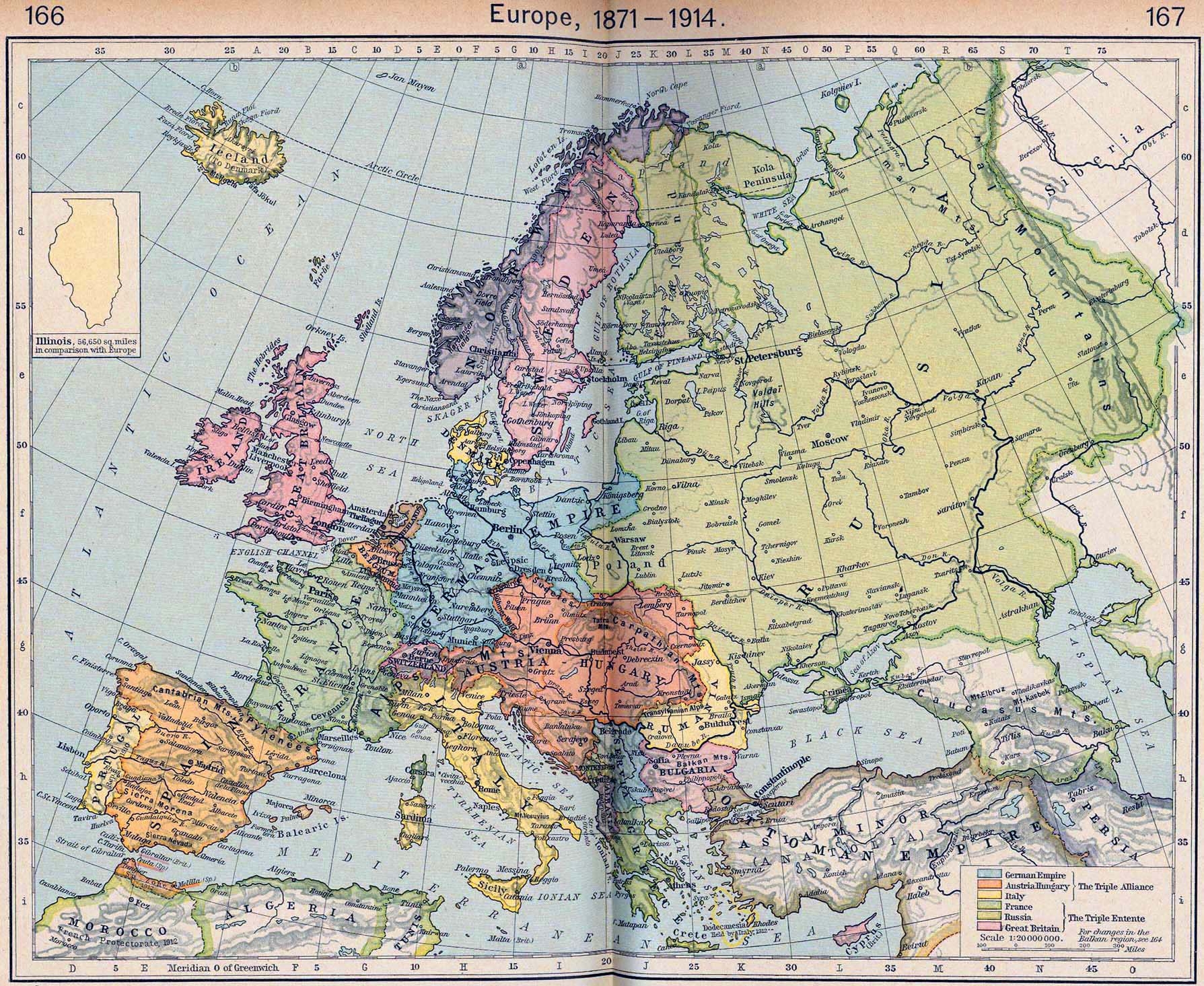 europe in 1914 map blank