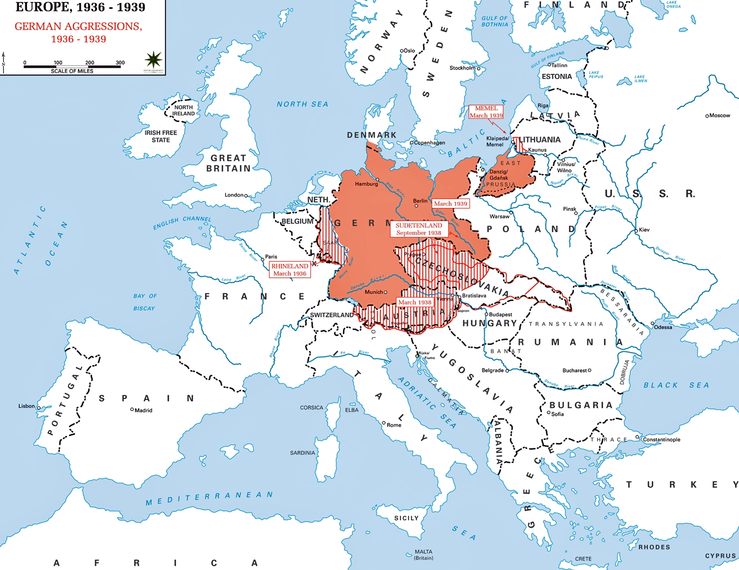 Map Of Europe 1936 1939 Map Of Europe 1936 1939